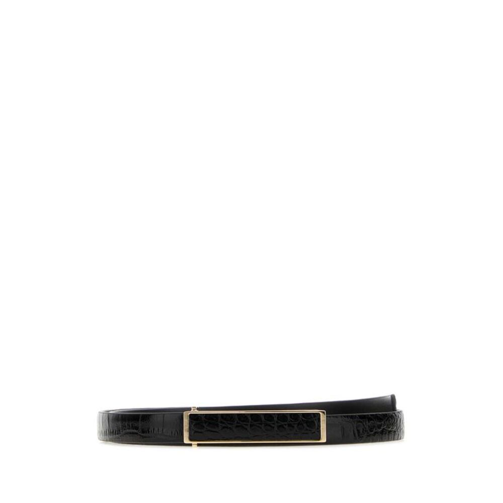 Tom Ford Women Black Leather Belt